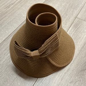 Foldable hat - straw visor